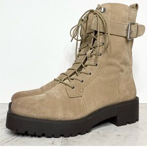 New! Sam Edelman Junip Tan Suede Combat Boot 9M